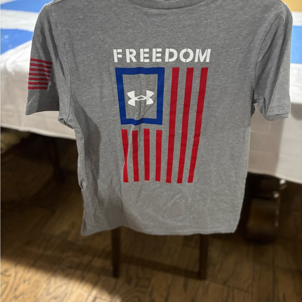 Under Armour Gray Freedom Kids Shirt